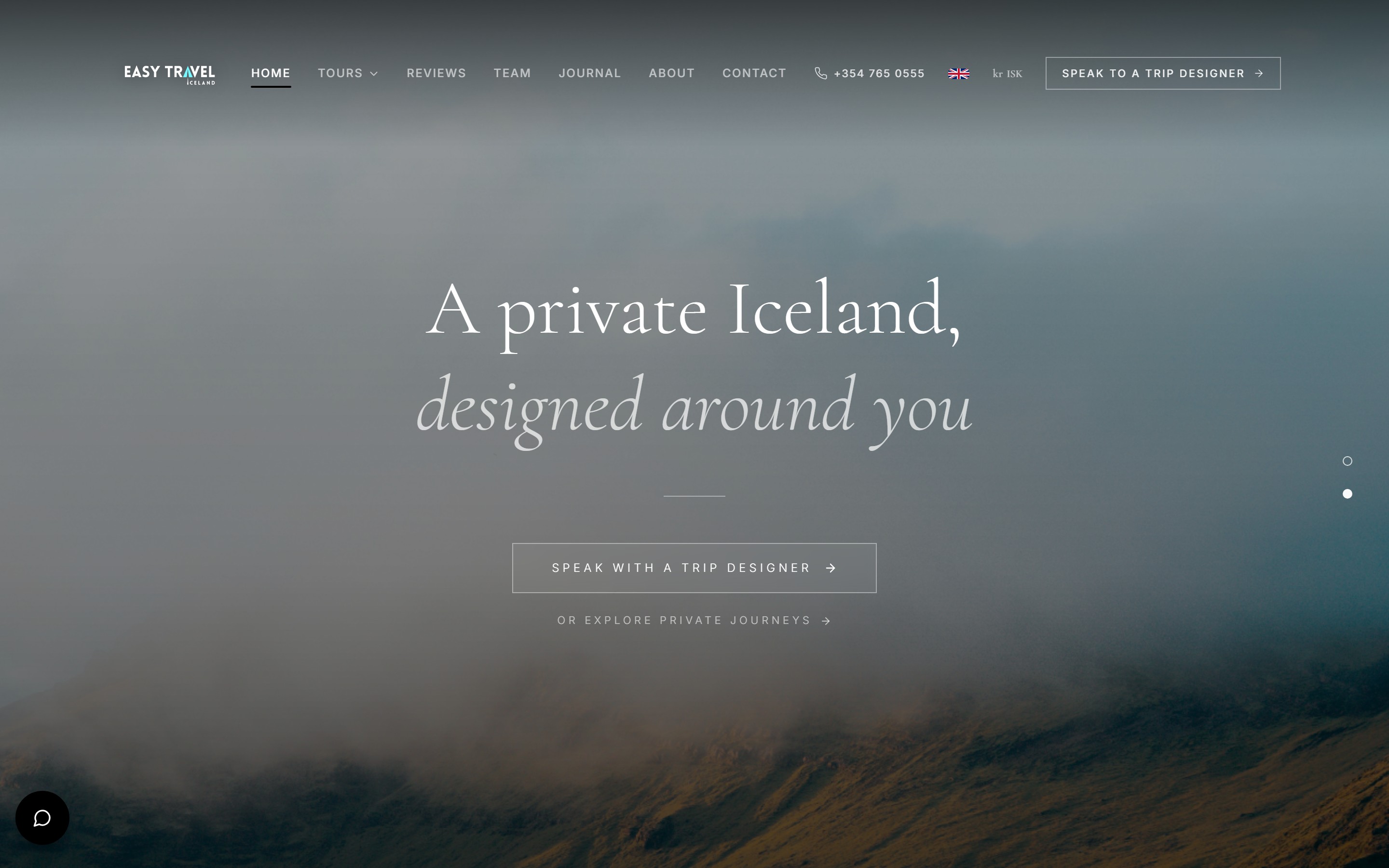 EasyTravel homepage
