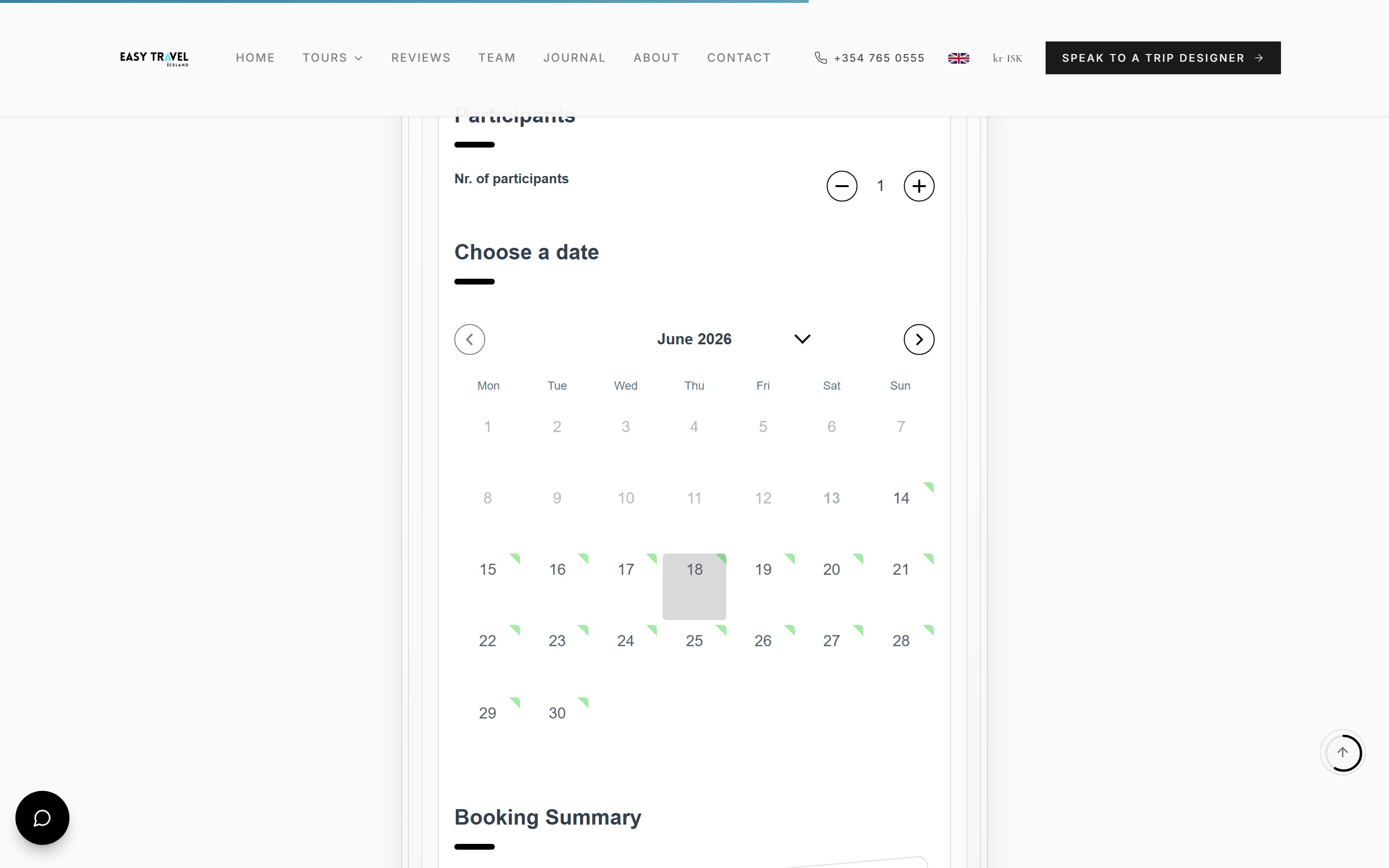EasyTravel booking engine