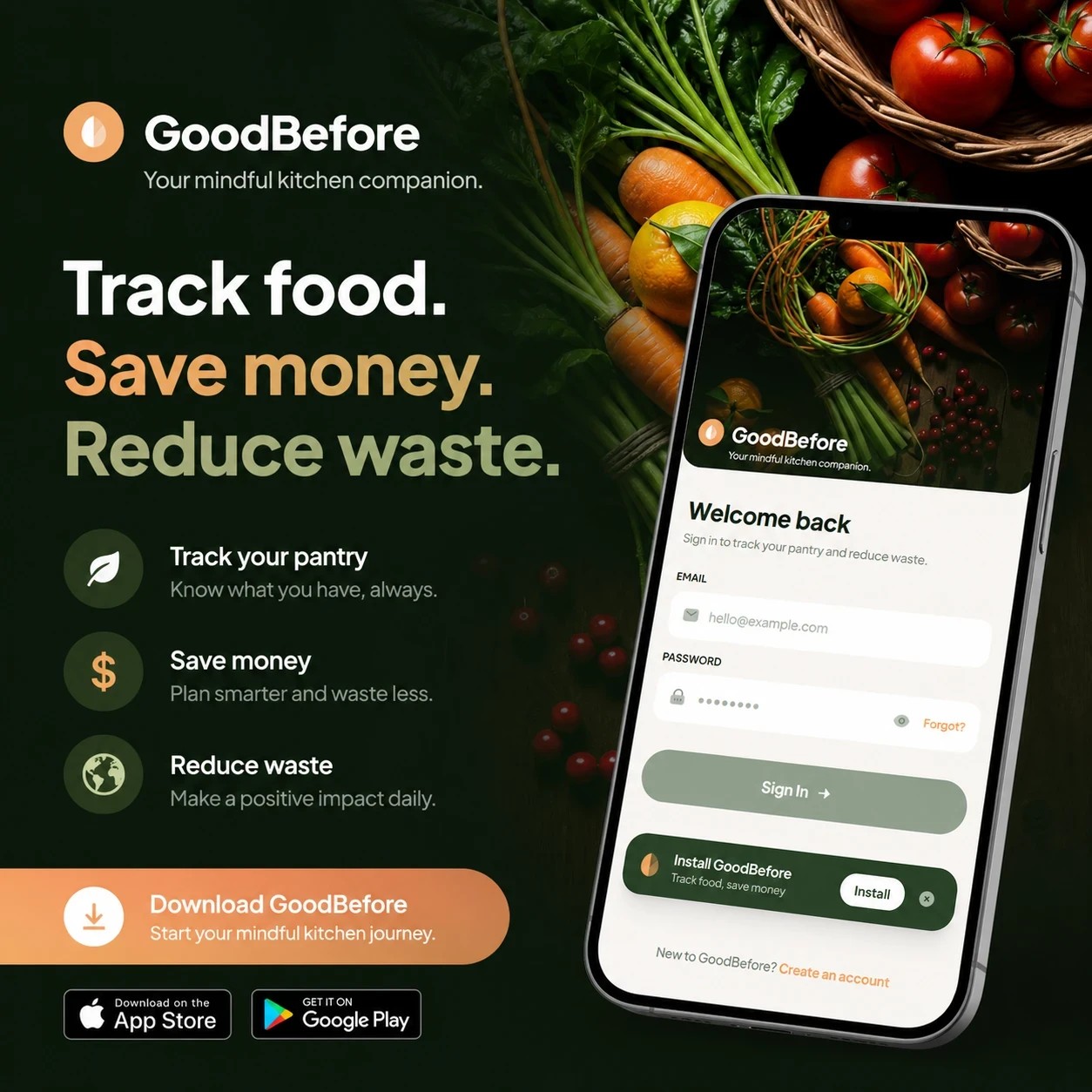 GoodBefore, your mindful kitchen companion