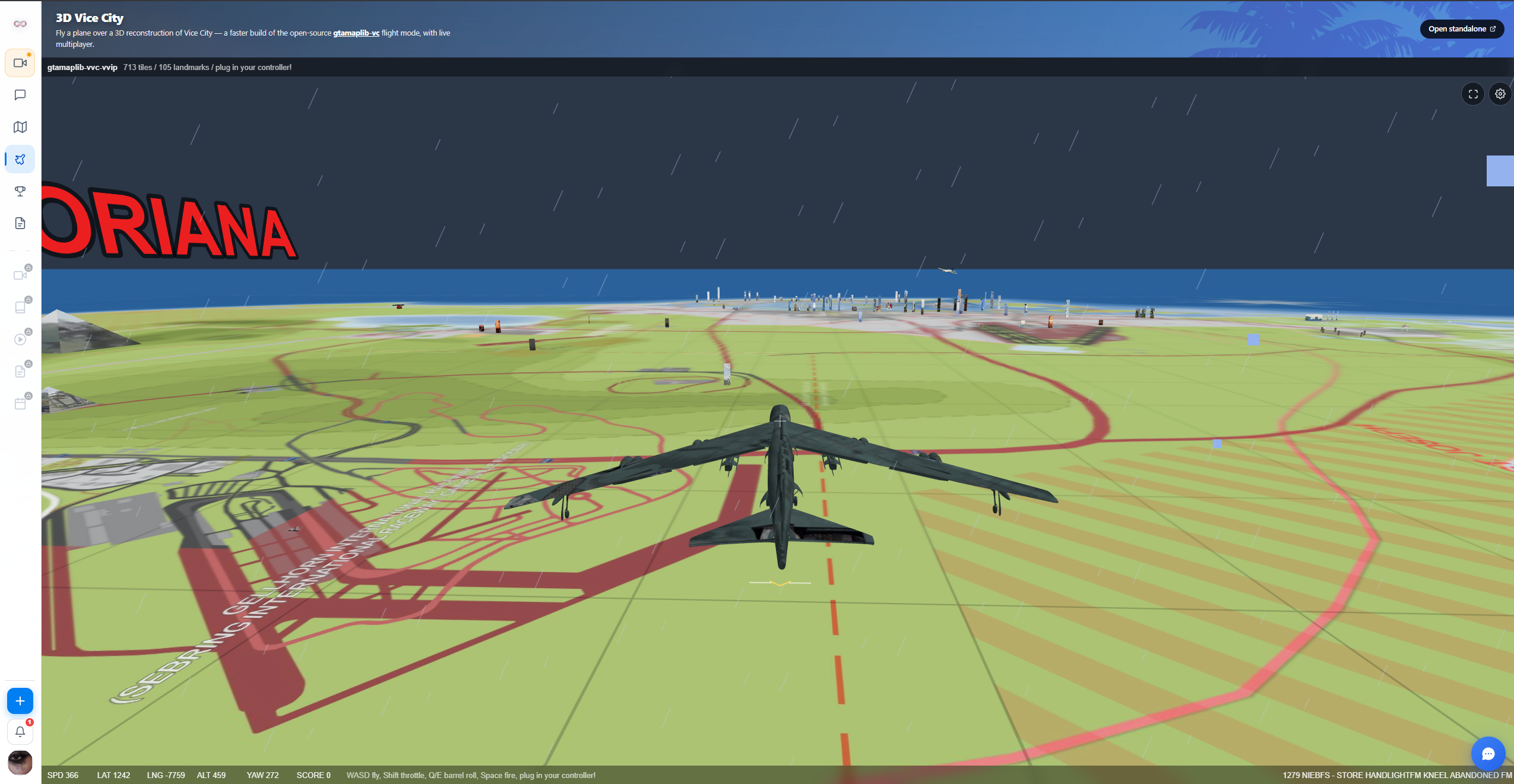 GTA Infinity 3D Vice City flight mode